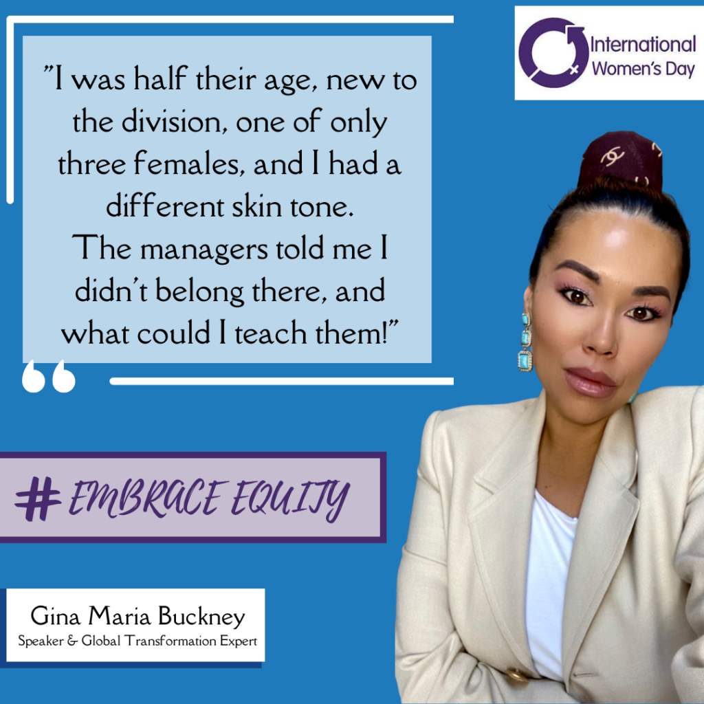 Embrace Equity Speaker, Gina Maria Buckney, IWD23